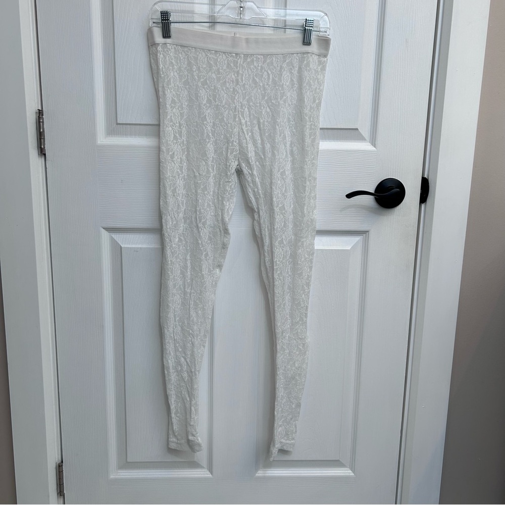 White Lace Leggings